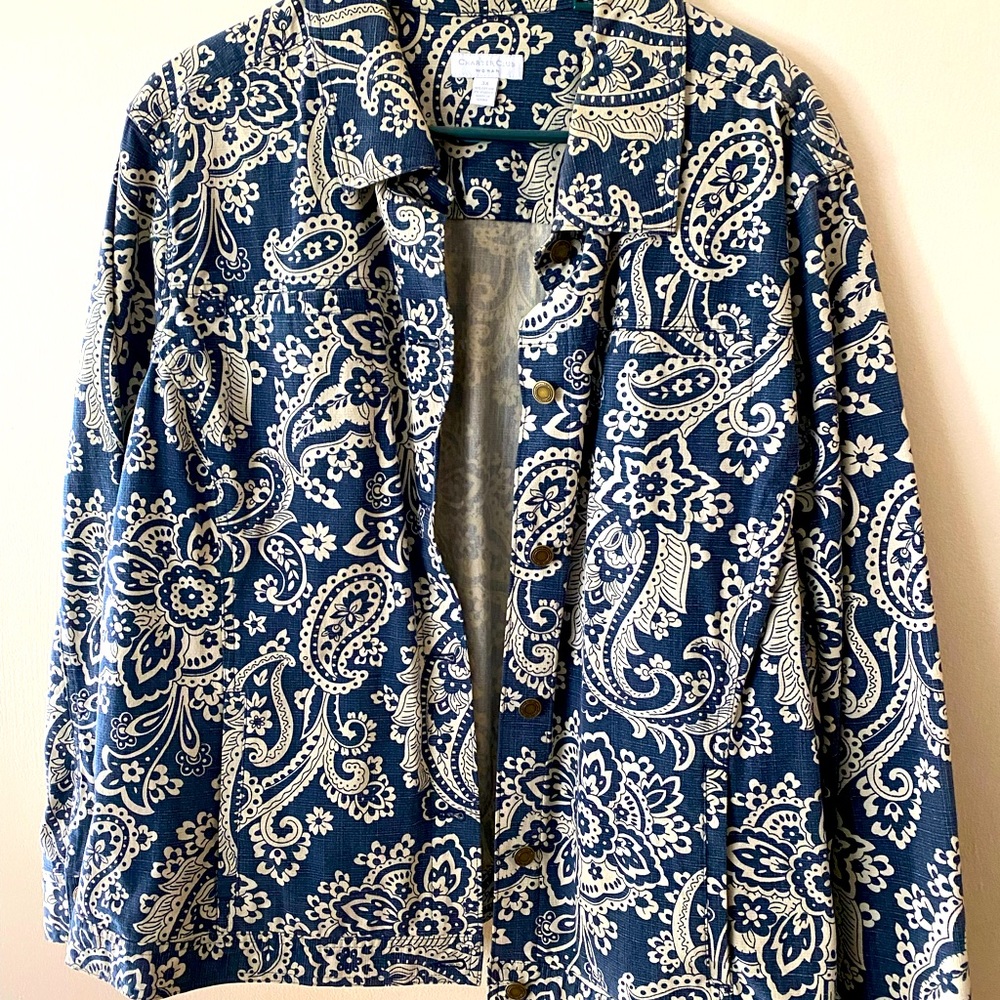 Charter Club jean style unlined jacket with pockets